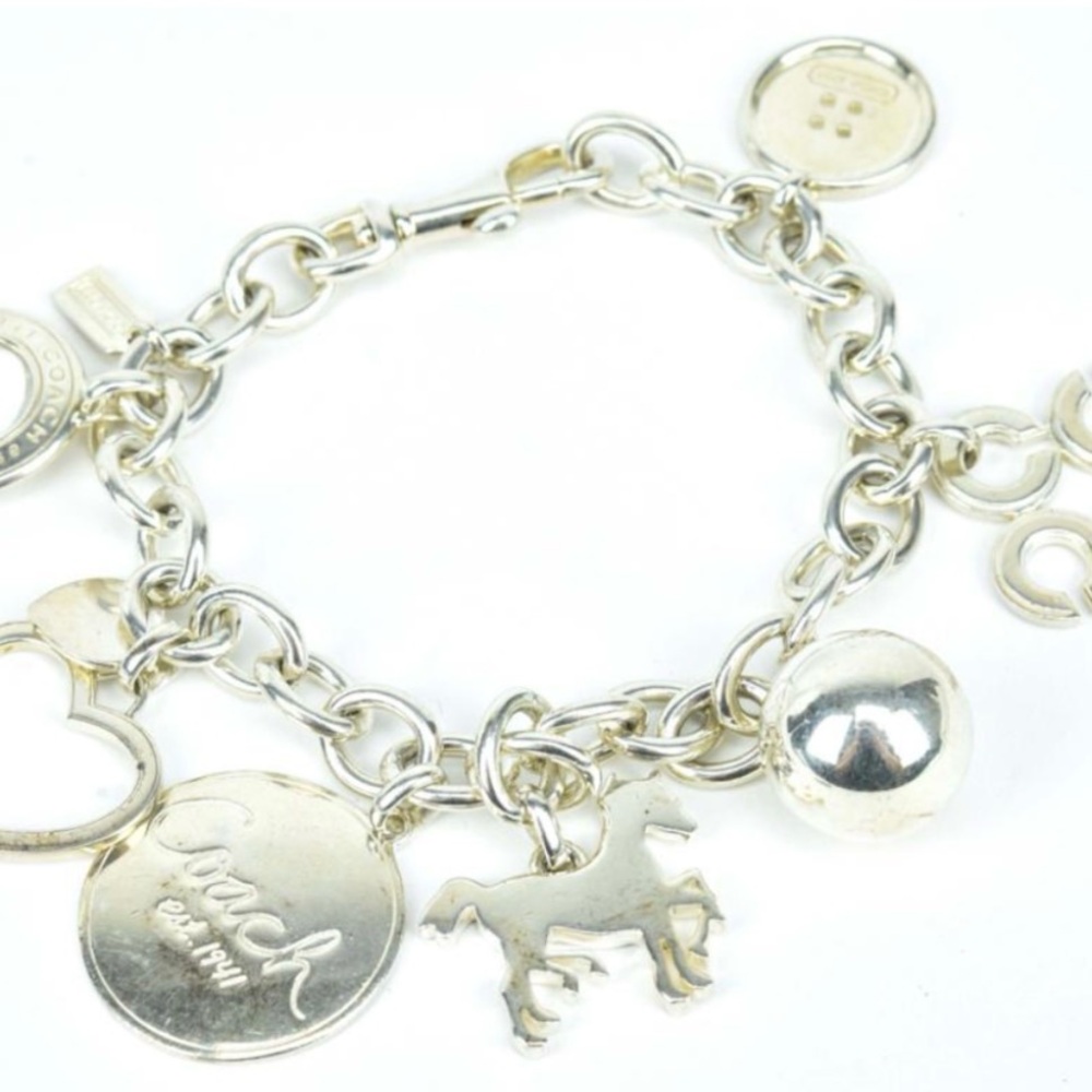 Coach Vintage Silver Charm Bracelet
